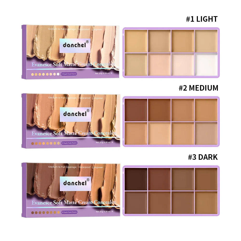 8-Shade Cream Concealer and Contour Palette
