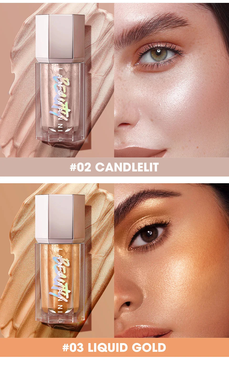 Liquid Glitter Highlighter for Radiant Face and Body Glow - 12
