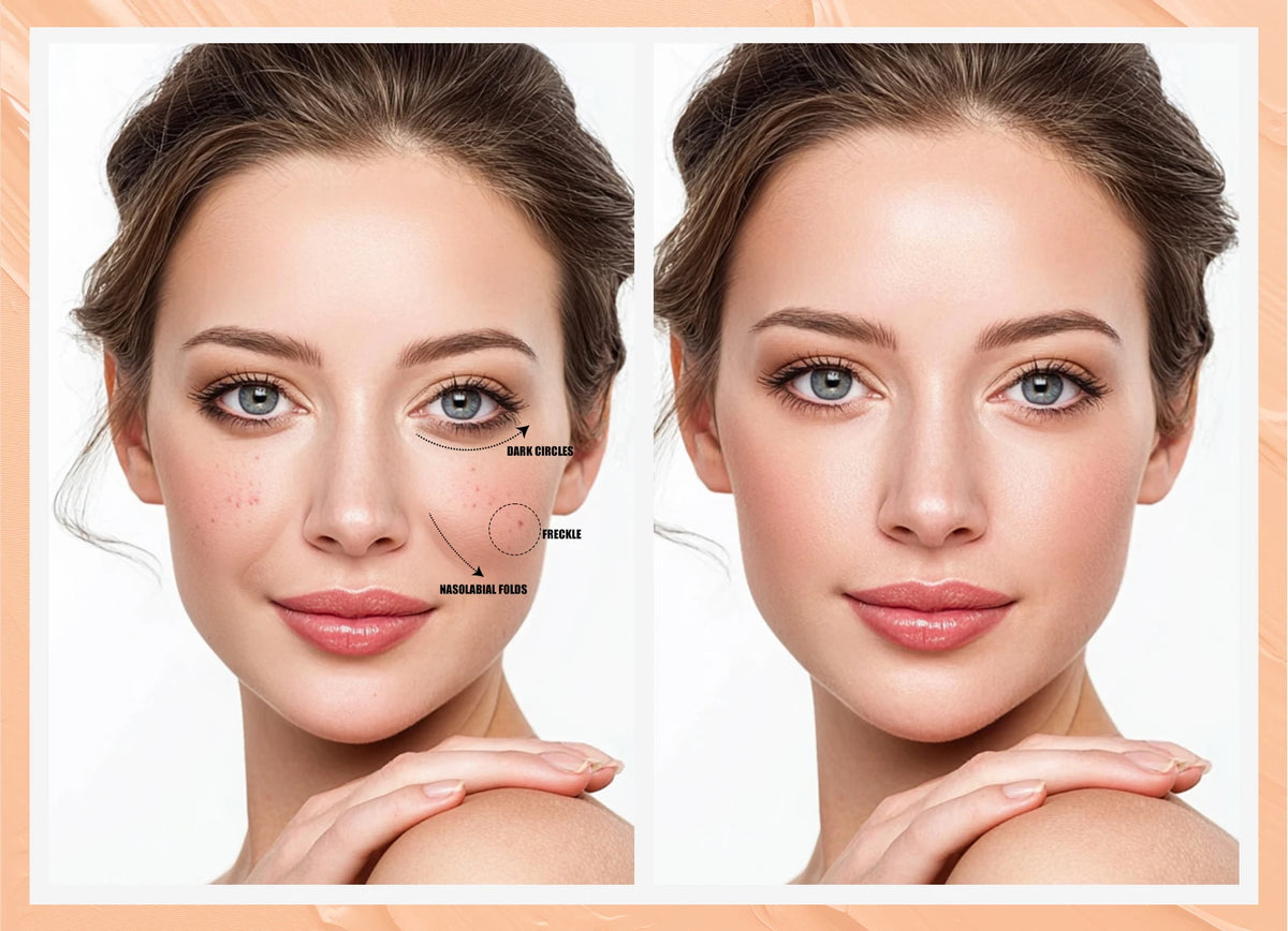 Four-Color All-Day Waterproof Face Concealer Palette