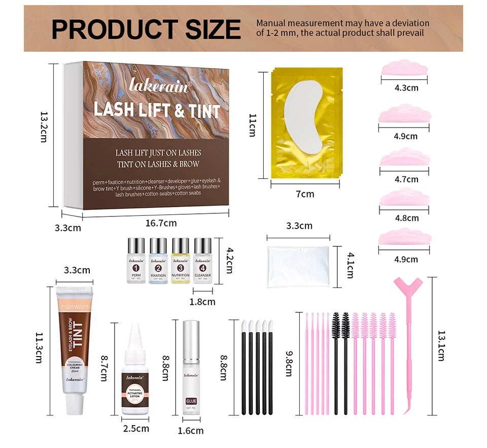 Professional Eyelash and Eyebrow Lift and Tint Kit