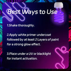 Neon UV Glow Face and Body Paint for Parties and Festivals