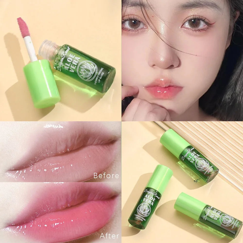Temperature-Sensitive Aloe Vera Color-Changing Lip Oil - 2