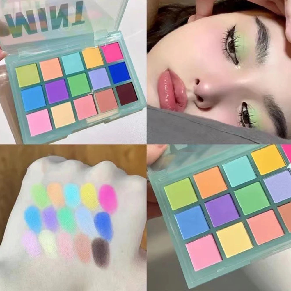 15-Color Shimmer and Matte Eyeshadow Makeup Palette