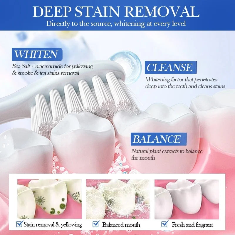 Sea Salt Peach Whitening Toothpaste for Daily Oral Care