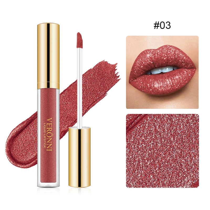 Shimmering Long-Lasting Waterproof Liquid Lipstick