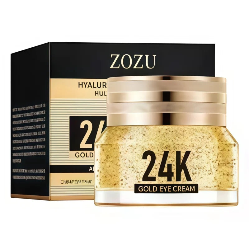 24K Gold Hyaluronic Acid Eye Cream for Dark Circles and Firming