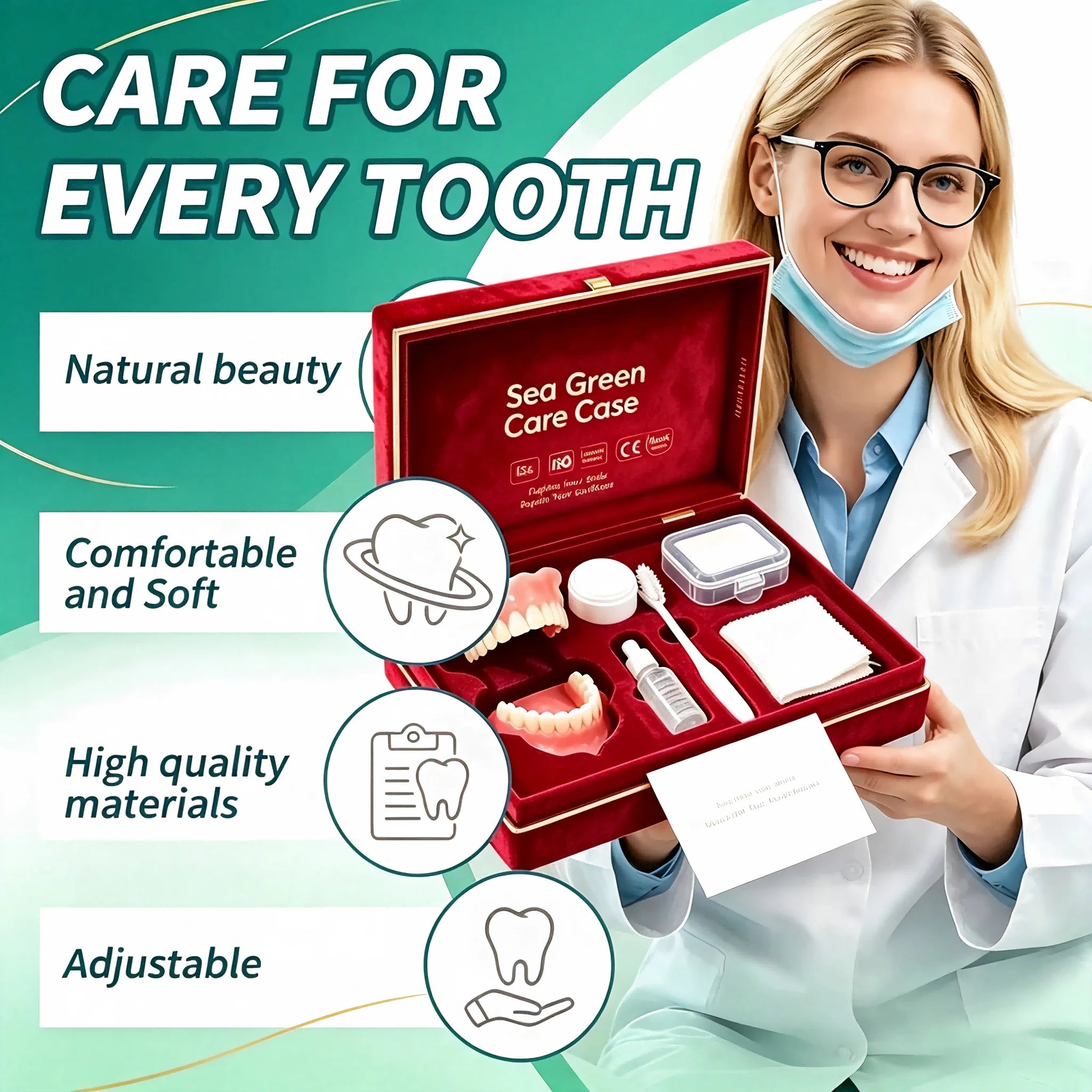 Full Mouth Denture Care and Travel Storage Set - 5