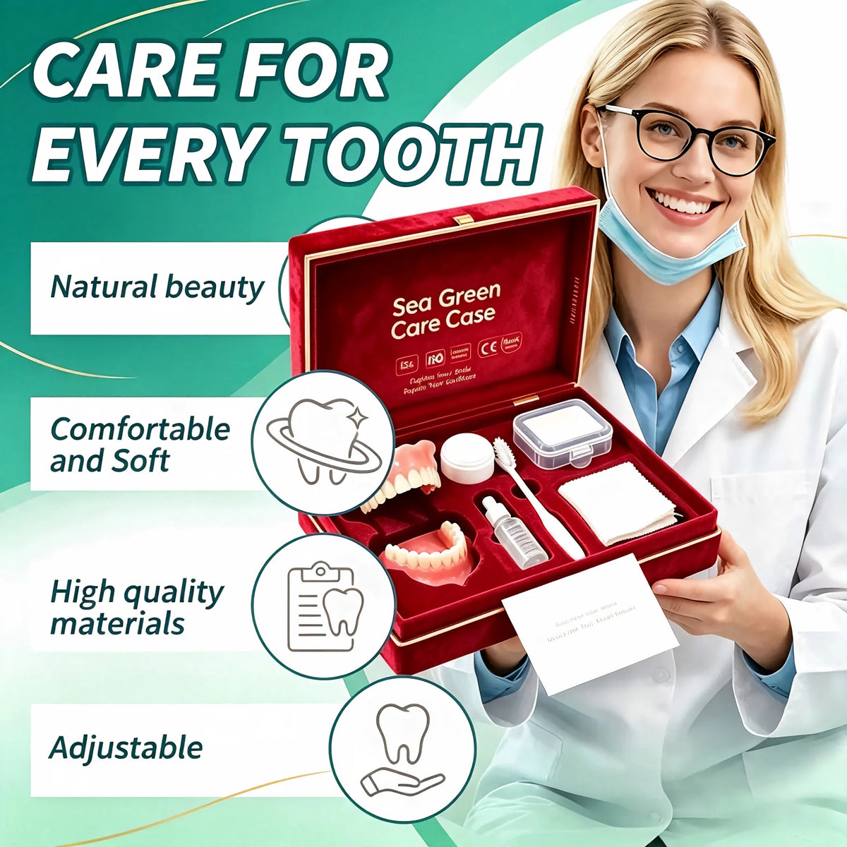 Full Mouth Denture Care and Travel Storage Set