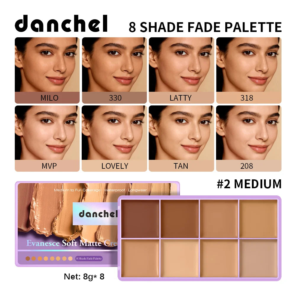 8-Shade Cream Concealer and Contour Palette - 21