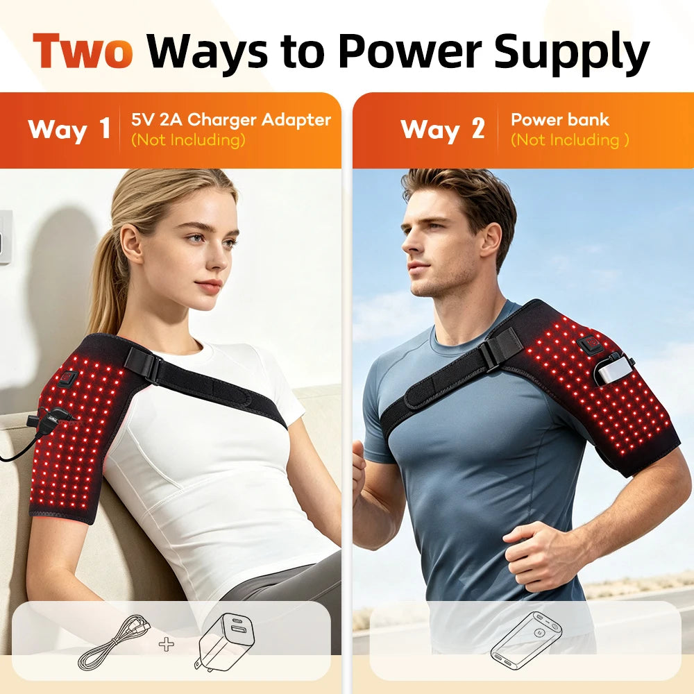 Red Light Therapy Heated Shoulder Support Wrap