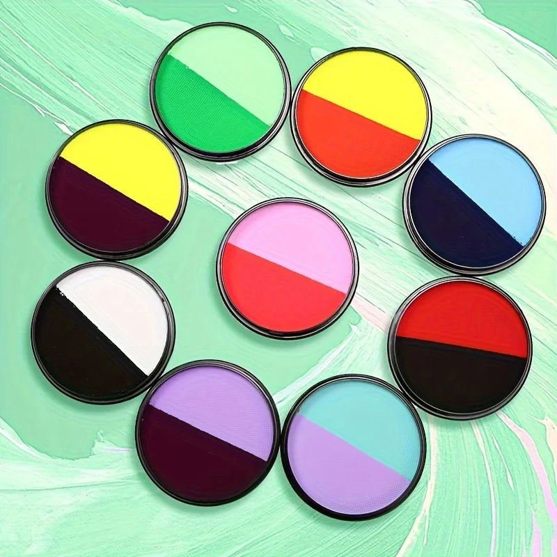 Double Color Face and Body Paint for Parties and Festivals
