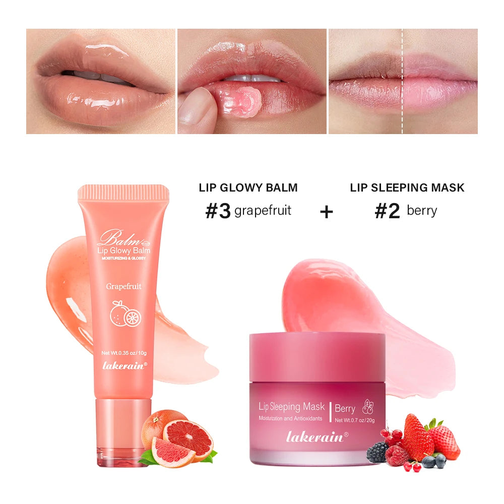 Moisturizing Lip Balm and Overnight Recovery Mask Set - 31