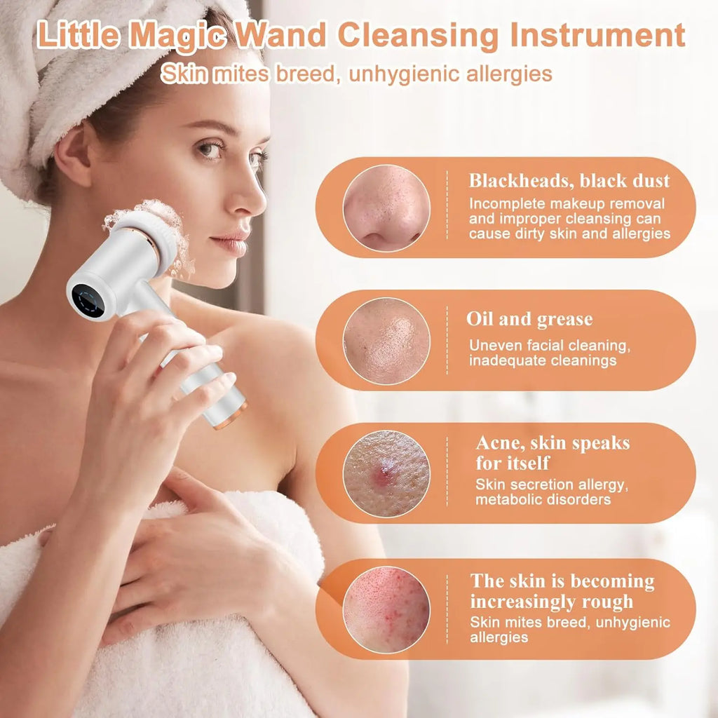 4-in-1 Electric Facial Cleansing and Massage Device