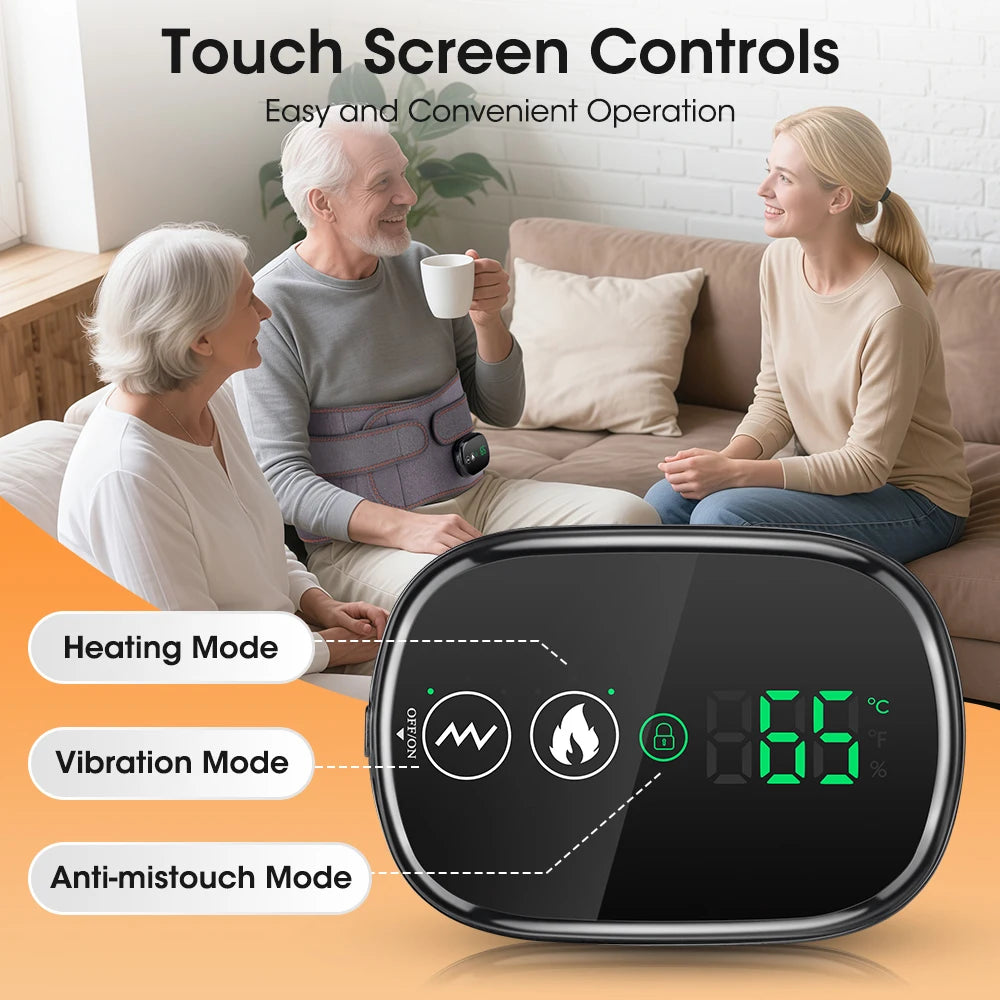 Heated Vibrating Waist Massage Belt for Back Pain Relief - 12
