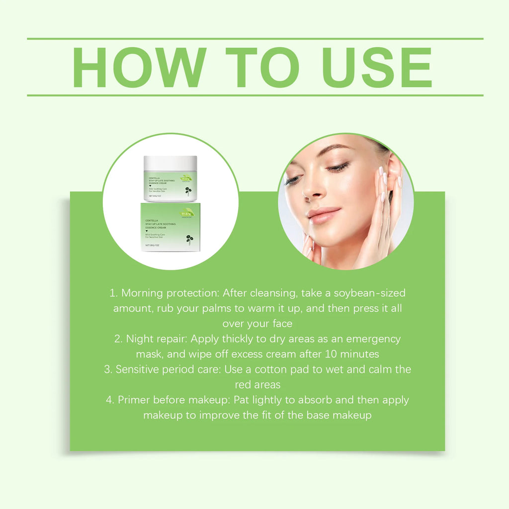 Centella Asiatica Soothing Facial Cream for Sensitive Skin