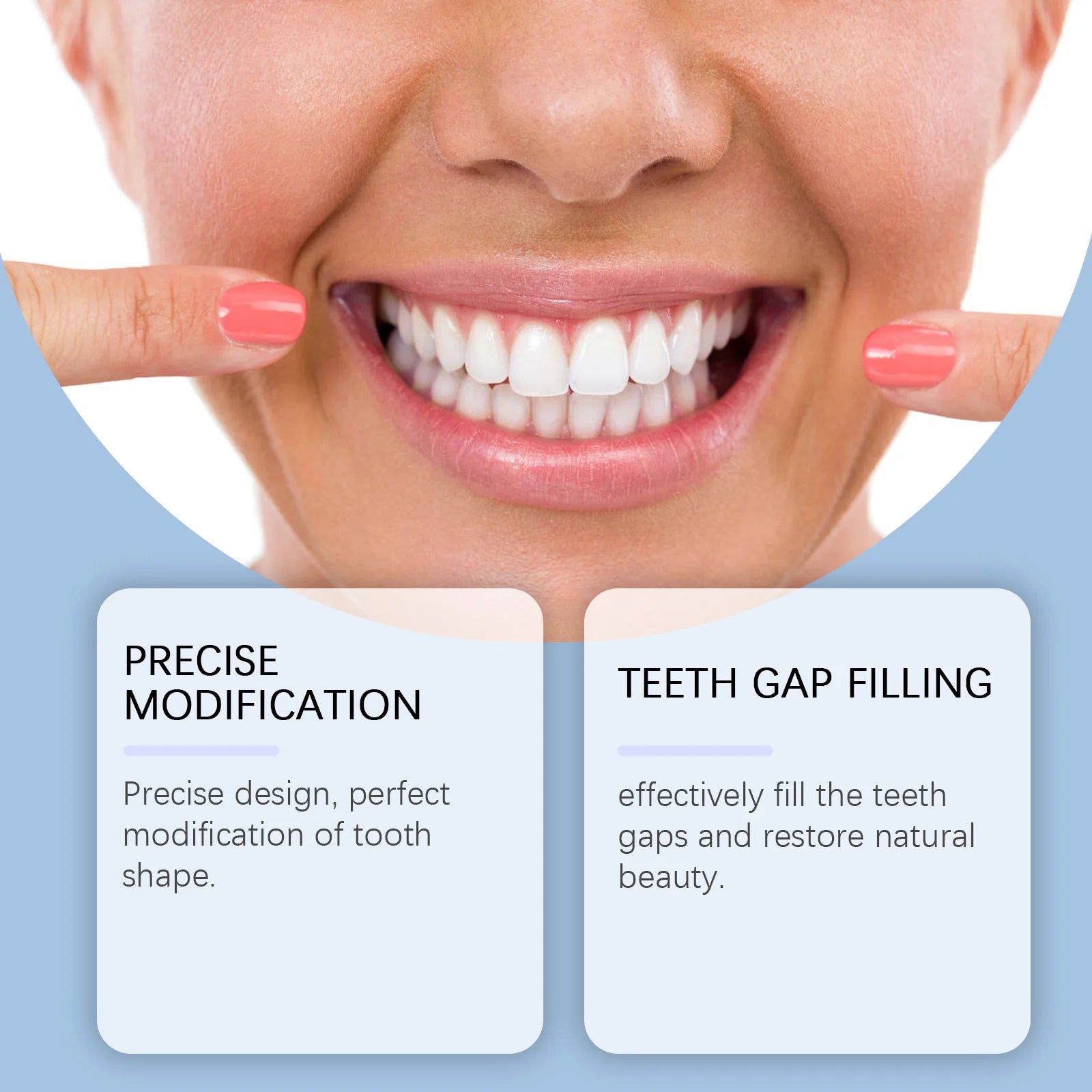 Adjustable Snap-On Smile Veneers for Teeth Whitening and Gaps - 8