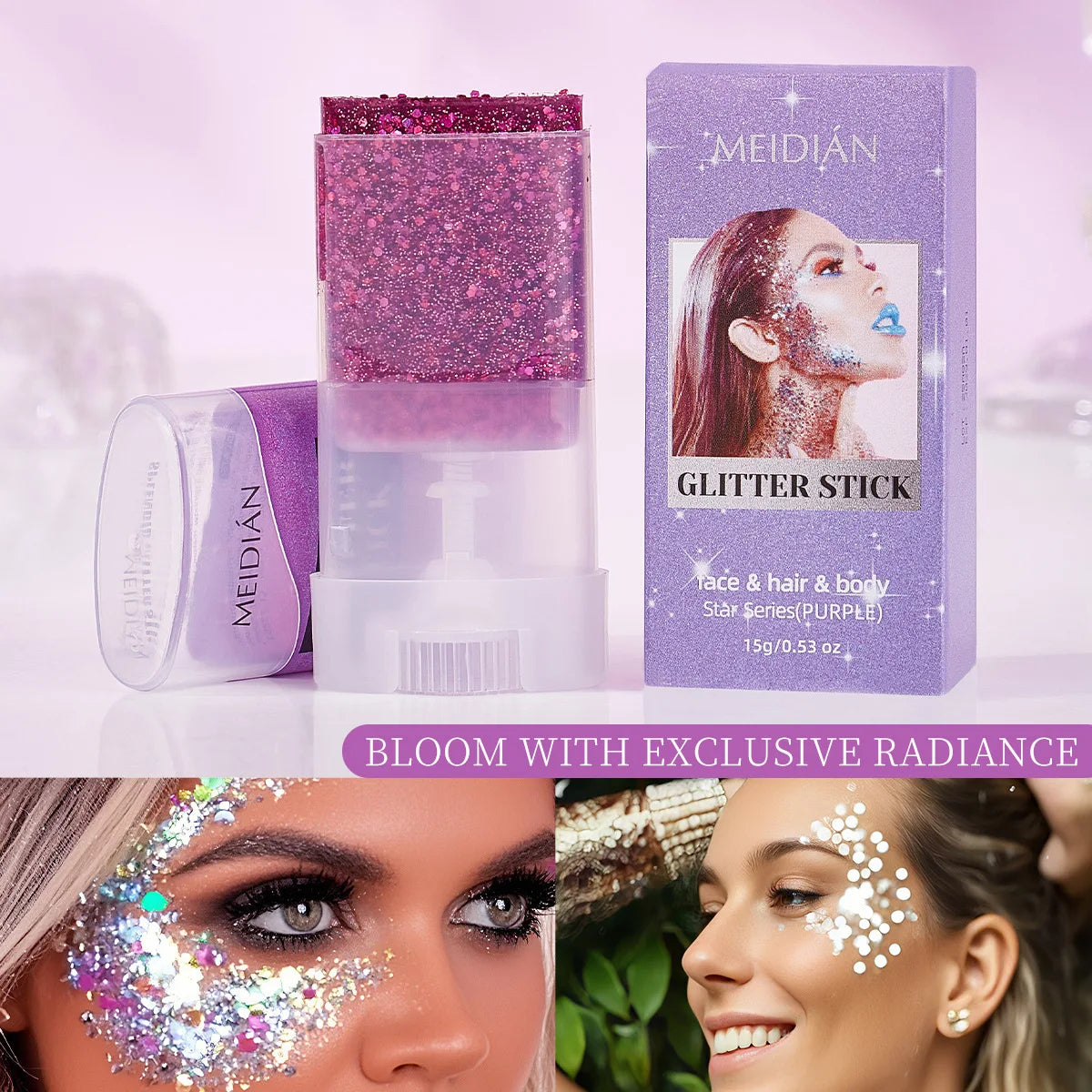 Shimmering Body and Face Glitter Stick - 1