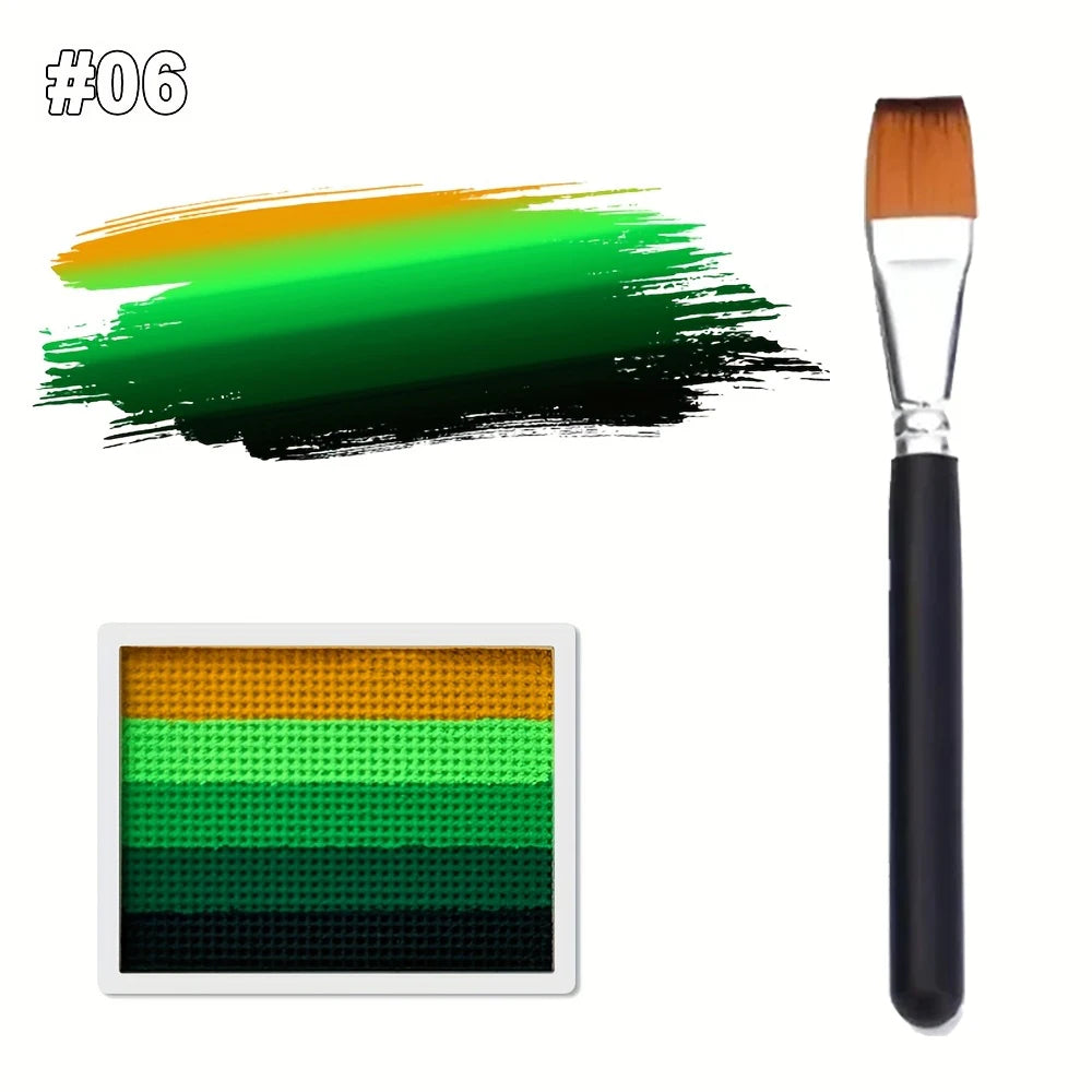Rainbow Striped Face and Body Paint Palette - 21