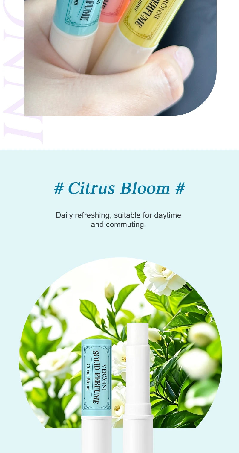Portable Floral Solid Perfume Stick for Long-Lasting Fragrance
