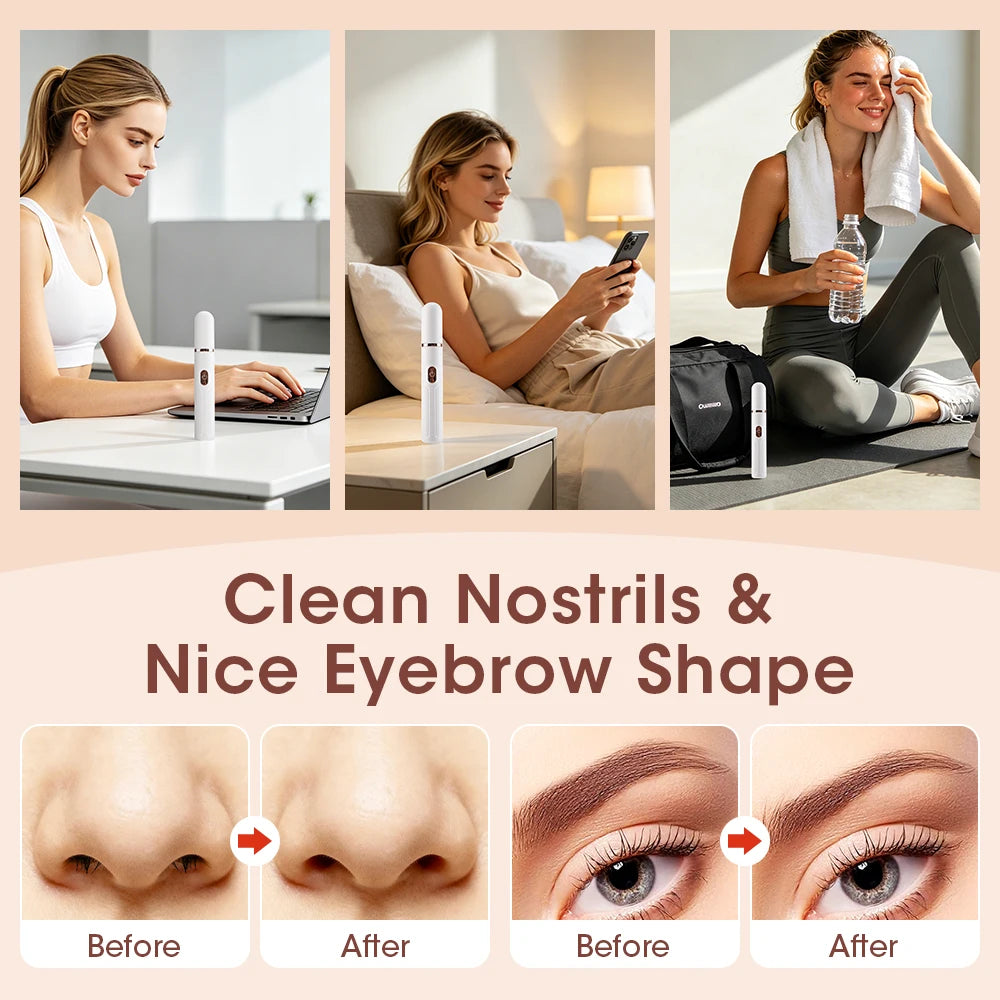 2-in-1 Electric Eyebrow and Nose Hair Trimmer - 11