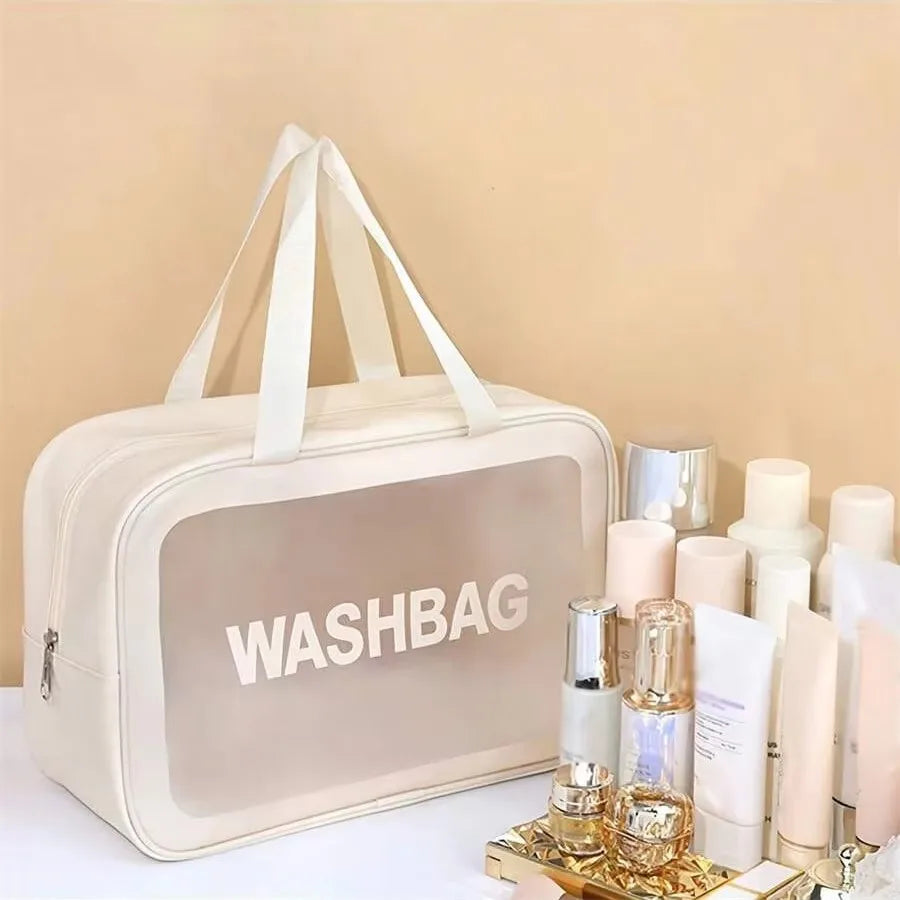 Waterproof Transparent Large Capacity Cosmetic Travel Bag - 4