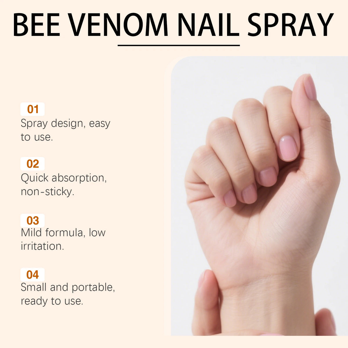 Bee Venom Nourishing Spray for Brittle and Discolored Nails