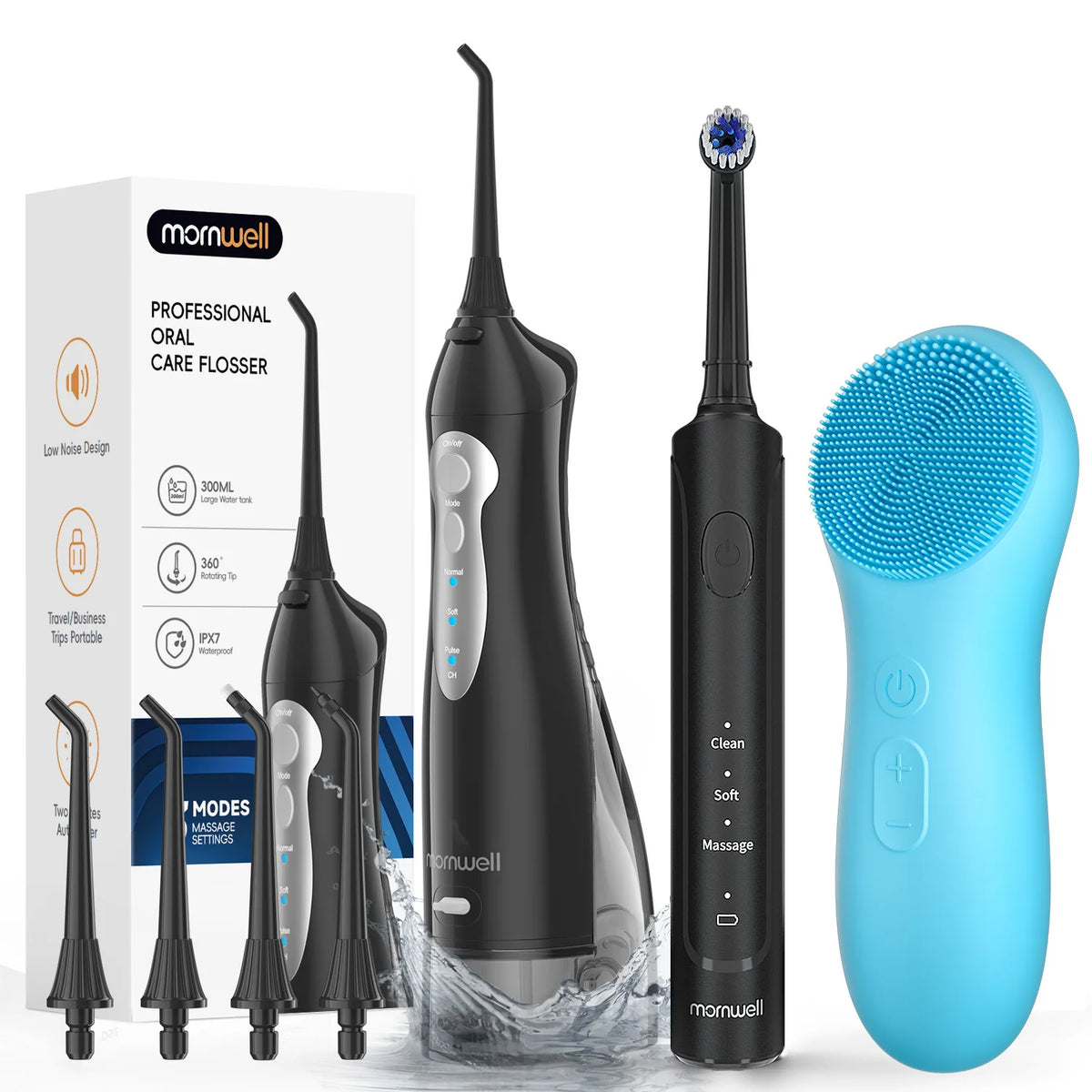 3-in-1 Professional Oral Care & Facial Cleansing Set