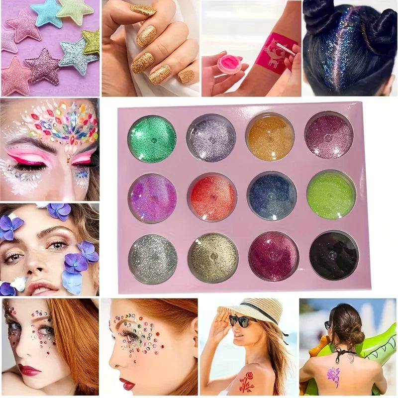 Glitter Temporary Tattoo Kit for Parties and Events