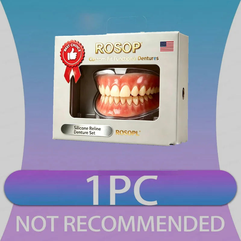 Comfortable Soft Silicone Denture Set for Men and Women