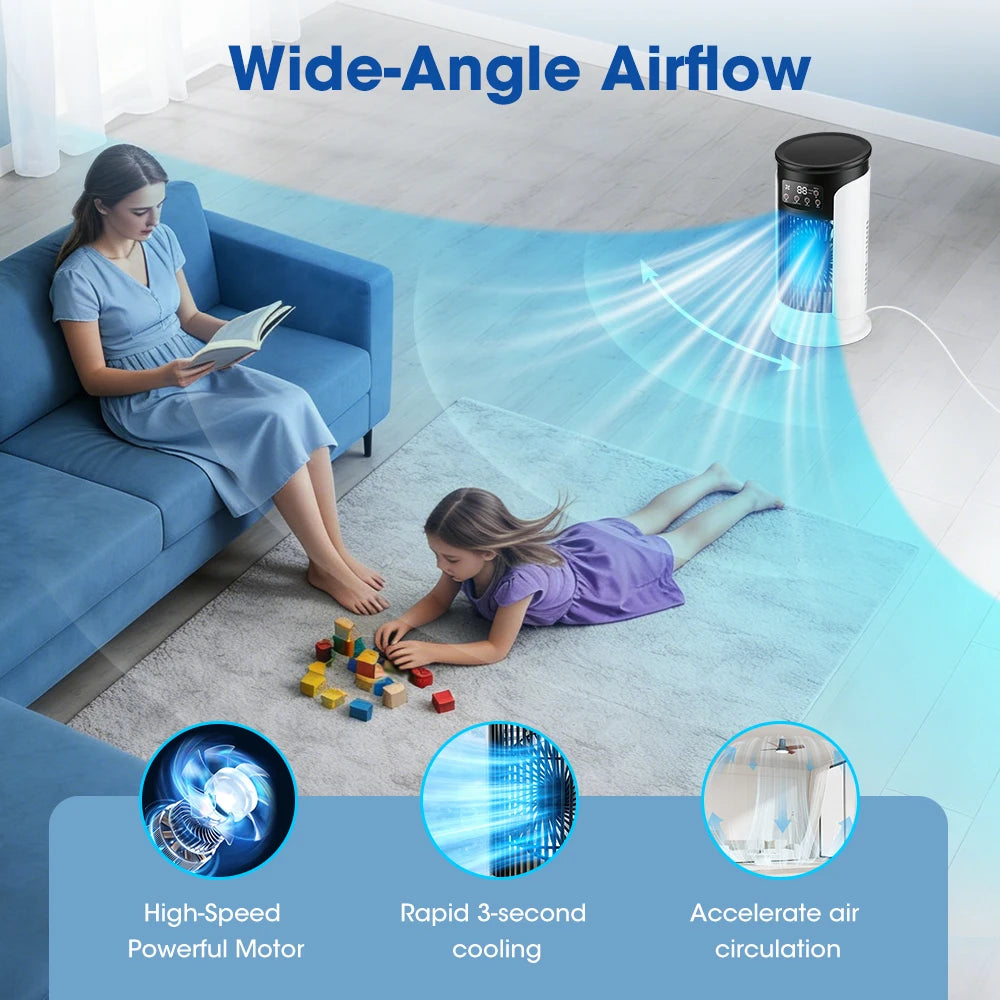 Portable Desktop Air Cooling and Humidifying Fan - 4