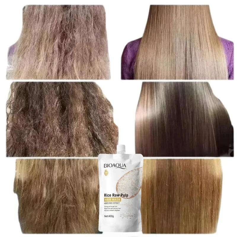Deep Nourishing Rice Hair Mask for Damaged Frizzy Hair - 2