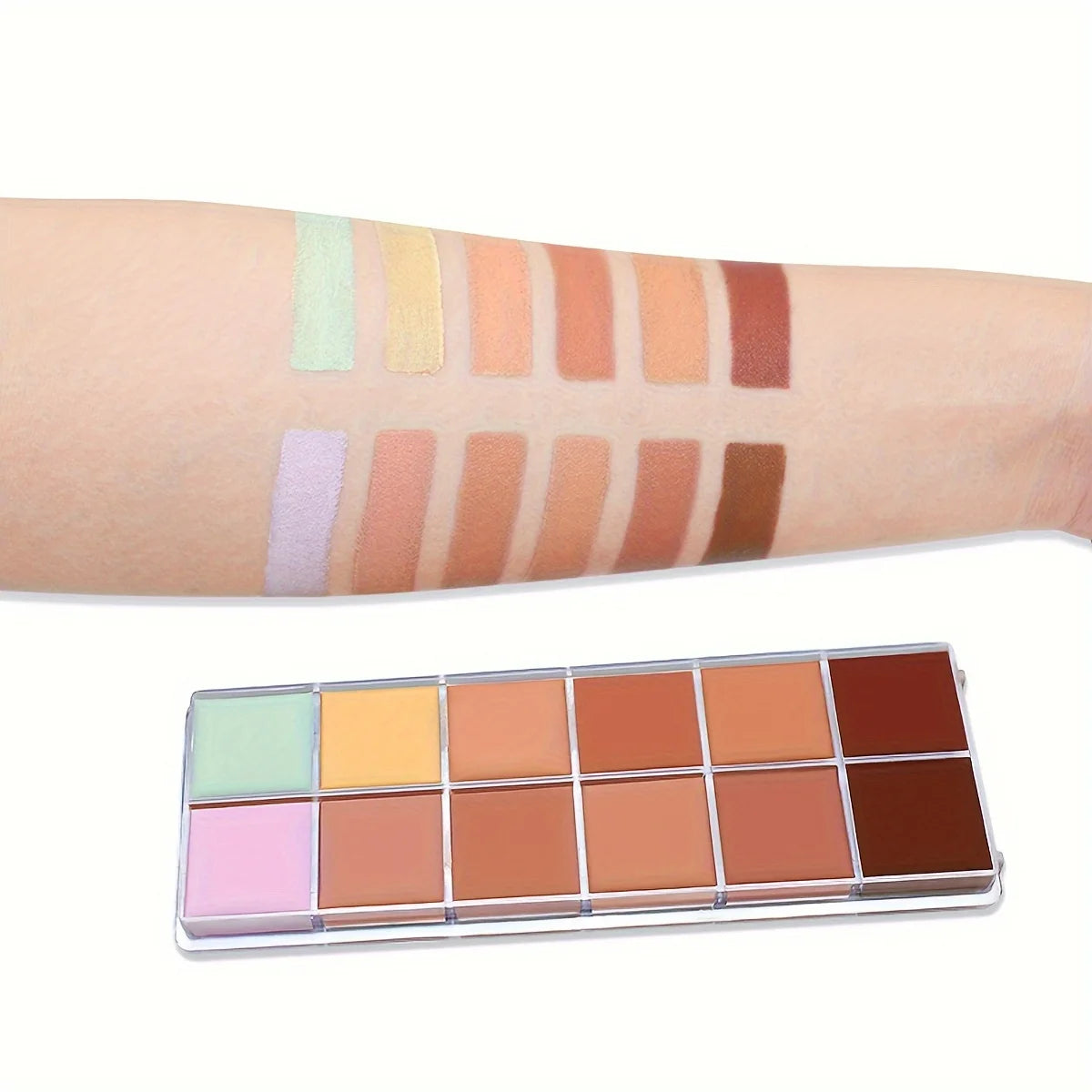 12-Color Full Coverage Concealer Palette for Flawless Skin