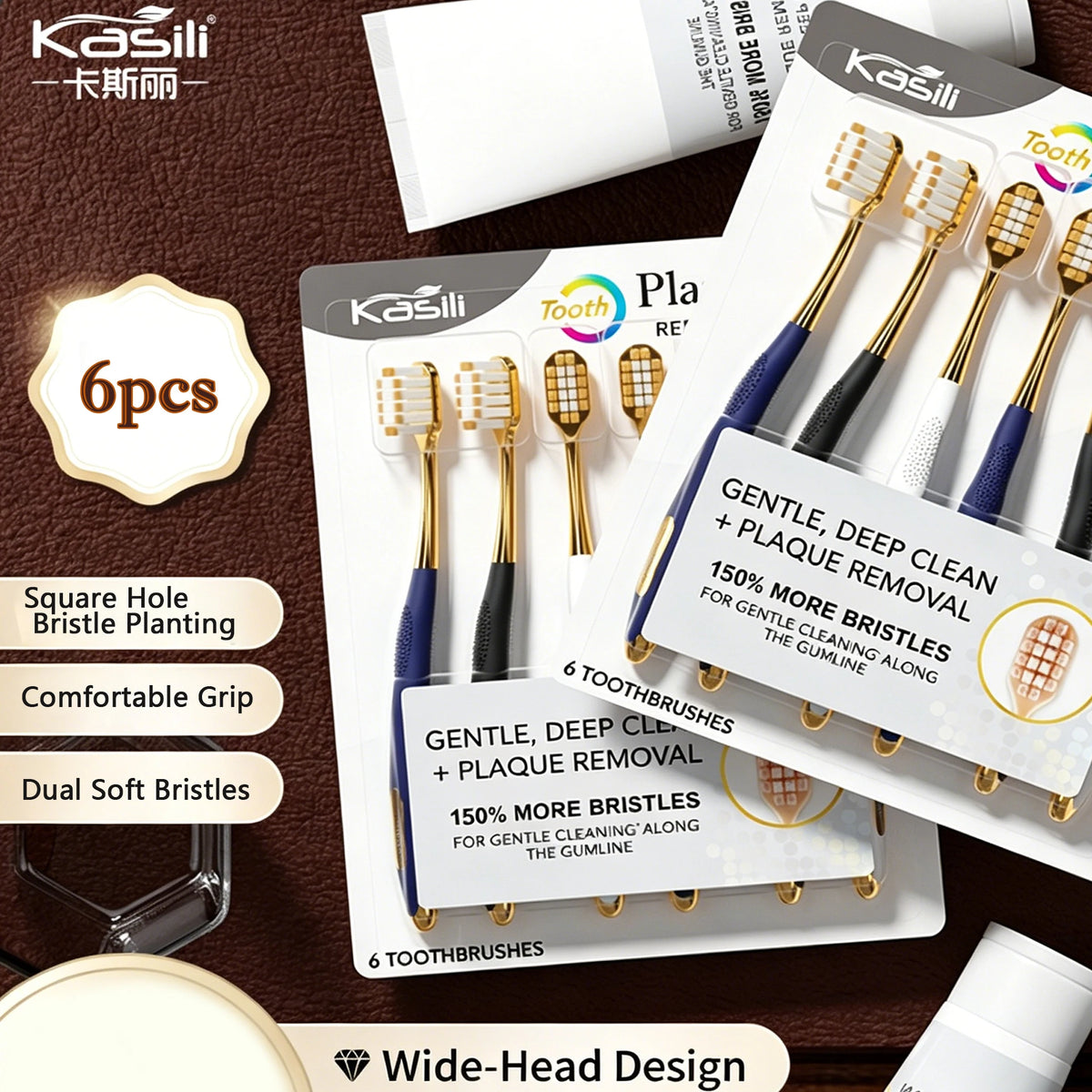 Ultra-Soft Wide Head Toothbrushes for Gum Protection