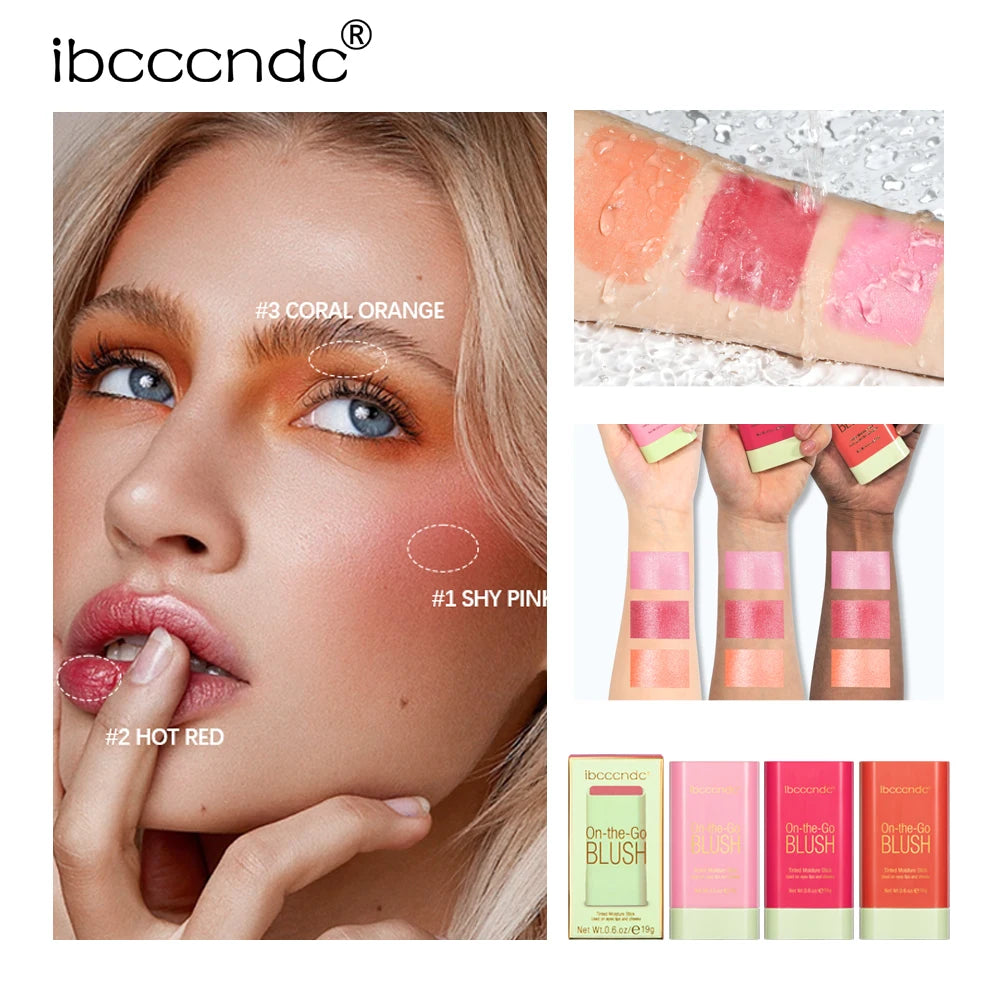 Cream Blush and Lip Tint Stick for Natural Glow
