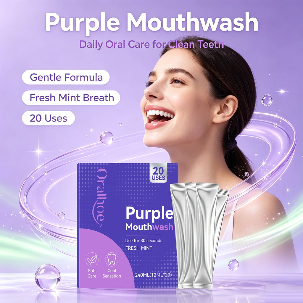 Portable Travel Mouthwash Sachets for Fresh Breath