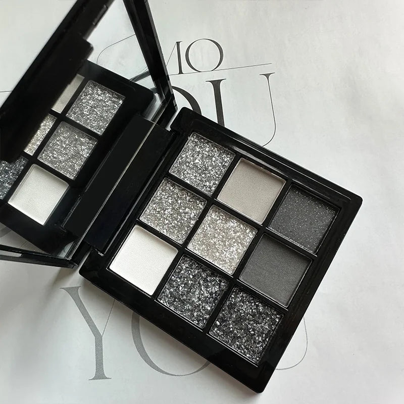 9-Color Smoky Matte and Shimmer Eyeshadow Palette