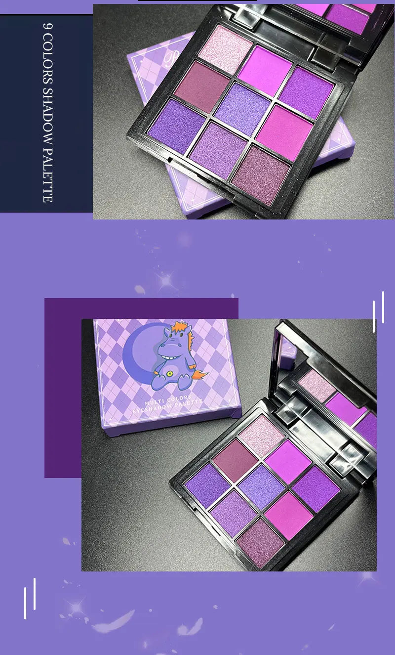 9-Color Purple Eyeshadow Palette