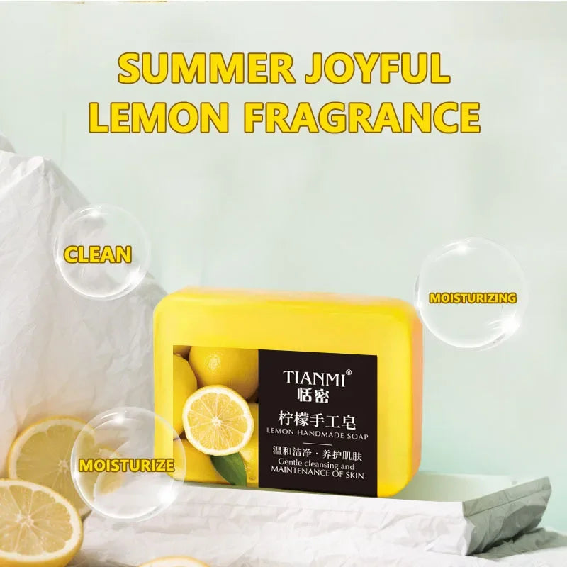 Natural Lemon Handmade Soap for Deep Cleansing and Hydration - 3