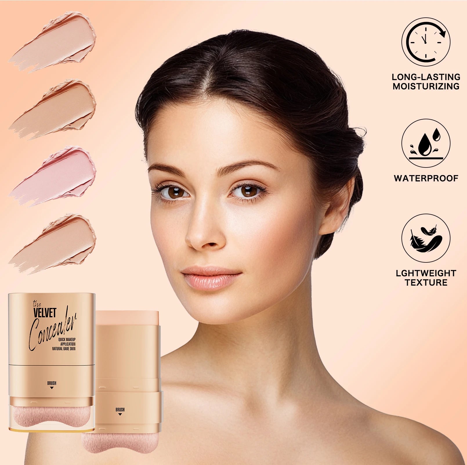 Four-Color All-Day Waterproof Face Concealer Palette - 10
