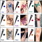 Temporary Henna Body Art Tattoo Paste Cone