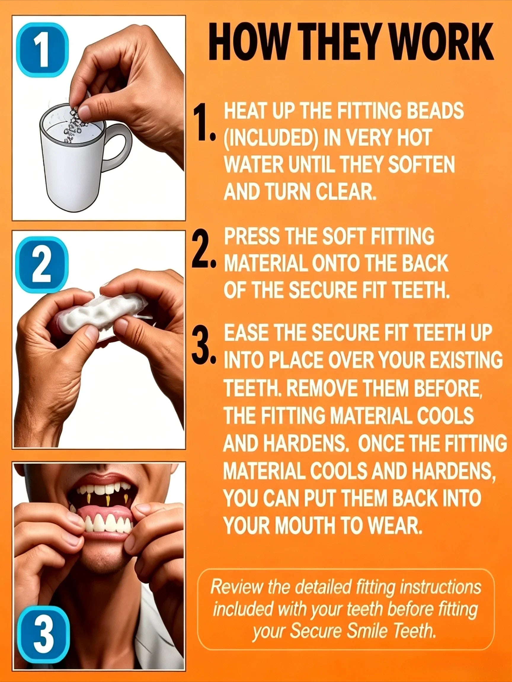 Comfort Fit Cosmetic Smile Veneers for Instant Teeth Whitening - 6
