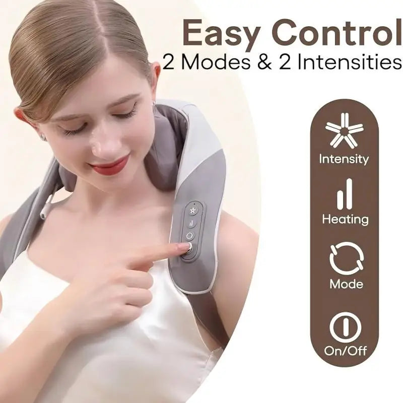Wireless 6D Neck and Shoulder Deep Tissue Massager with Heat - 3