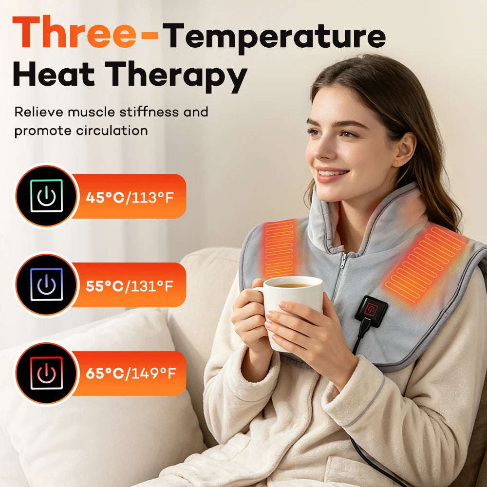 USB Heated Shoulder and Neck Warming Shawl