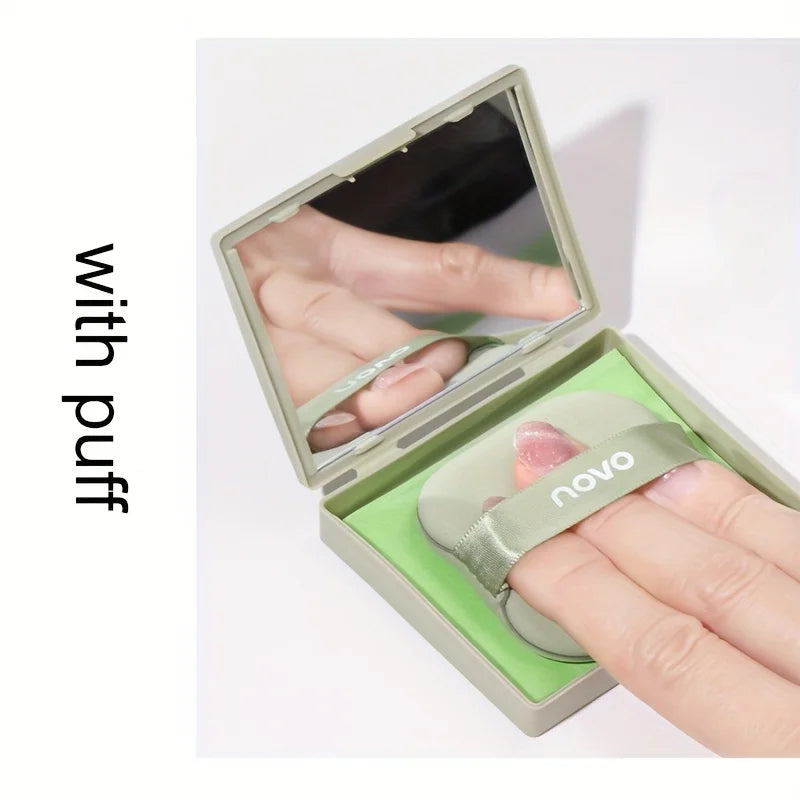 Portable Oil Blotting Sheets with Mirror and Puff - 3