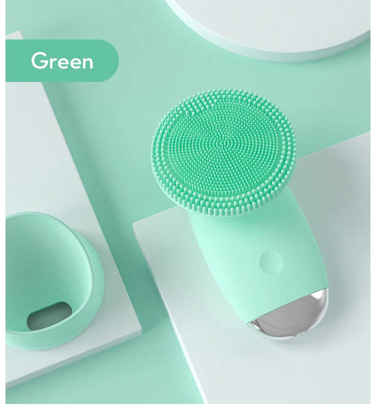 Electric Sonic Facial Cleansing Brush for Radiant Skin - 18