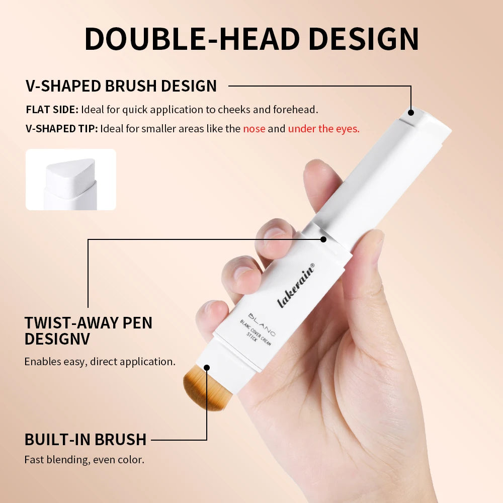 Color-Adapting Foundation Stick with Built-in Brush