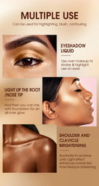 Liquid Glitter Highlighter for Radiant Face and Body Glow
