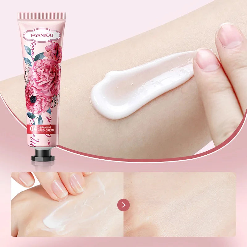 Hydrating Geranium Floral Hand Cream for Dry Skin - 4