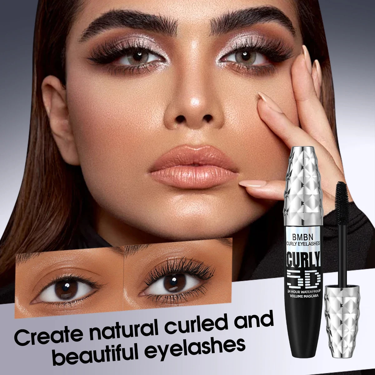 Waterproof 5D Volume Curling Mascara for Natural Lashes - 2