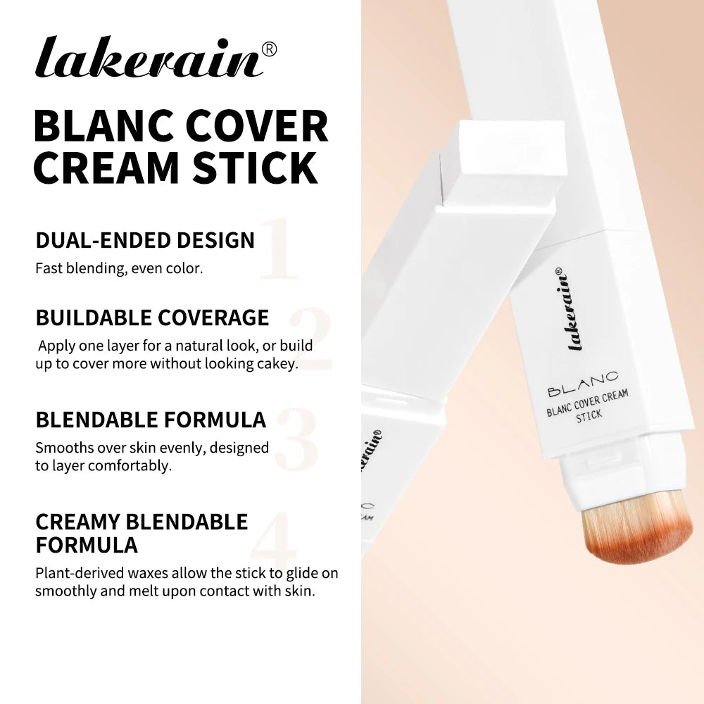 Color-Changing Foundation Stick with Built-in Blending Brush